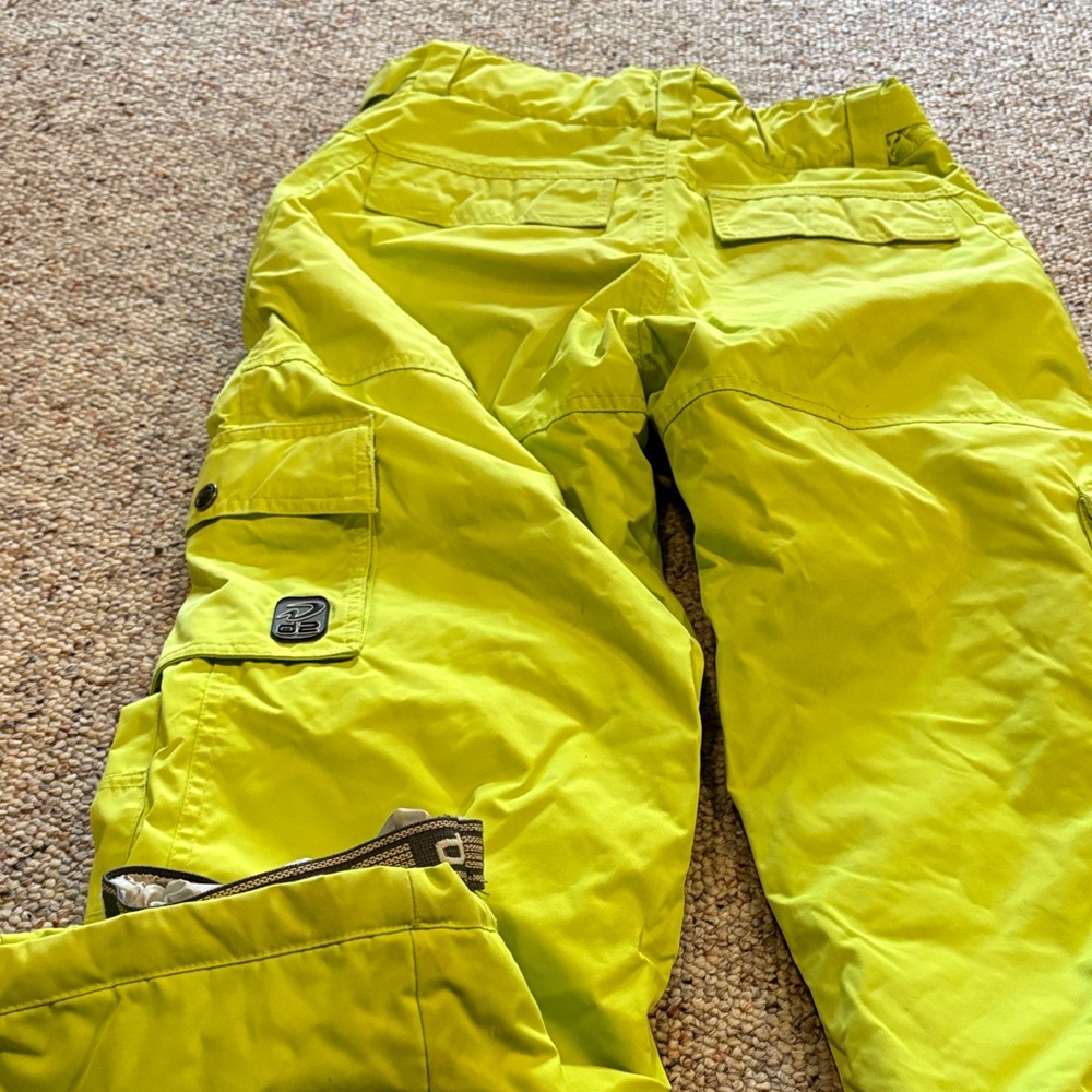 Vibrant Yellow Juniors/Kid Snow Pants - Picture 6 of 7